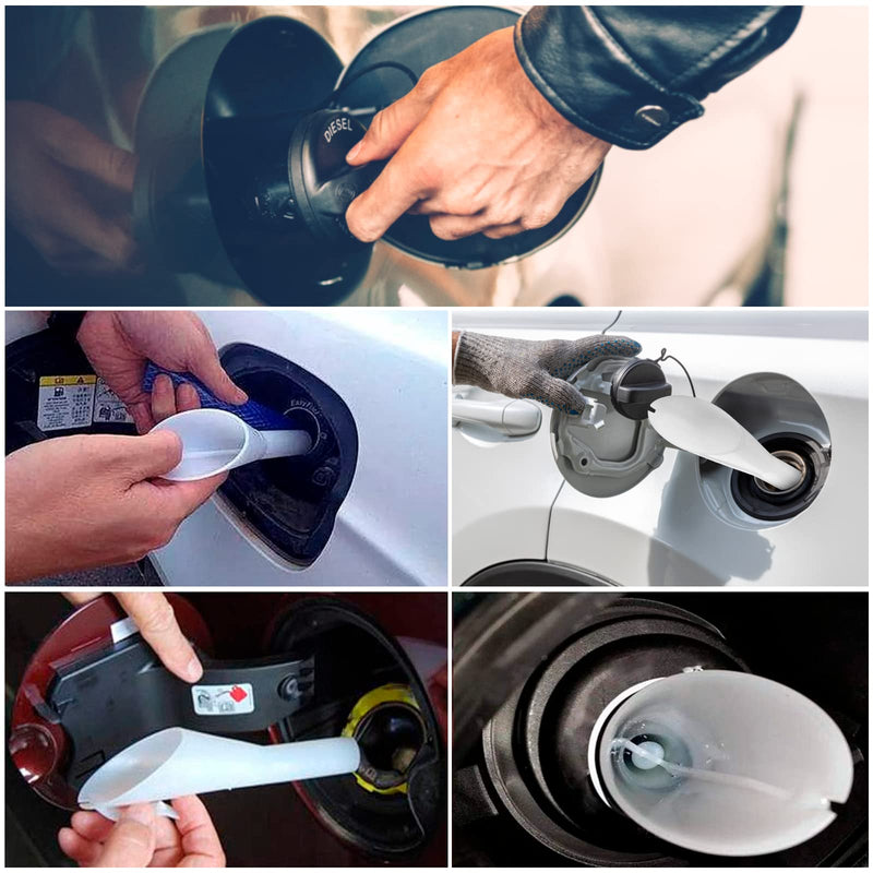 Fuel Filler Funnel for Ford Focus F150 Mercury Lincoln, Replacement Part# 8U5Z-17B068-B 8U5A-17B068-AD Ford Fuel Tank Filler Tube Neck Sleeve 1 PCS