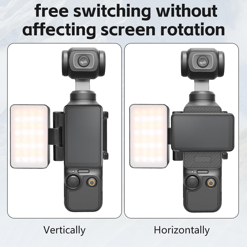 Mini Light for DJI Osmo Pocket 3, Fill Lighting Cold Hot Shoe LED Vlogging Light for DJI OSMO Pocket3 Accessories 500mAh, 9000K,Brightness 3 Levels Adjustable