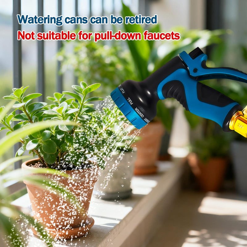 Indoor Sink Hose Attachment for Faucet - (50 FT) Faucet Hose with 7 Adapters for Kitchen Sink Bathroom Sink Faucet, Watering Houseplants, Washing Pets, Household Cleaning, Car Washing 50FT