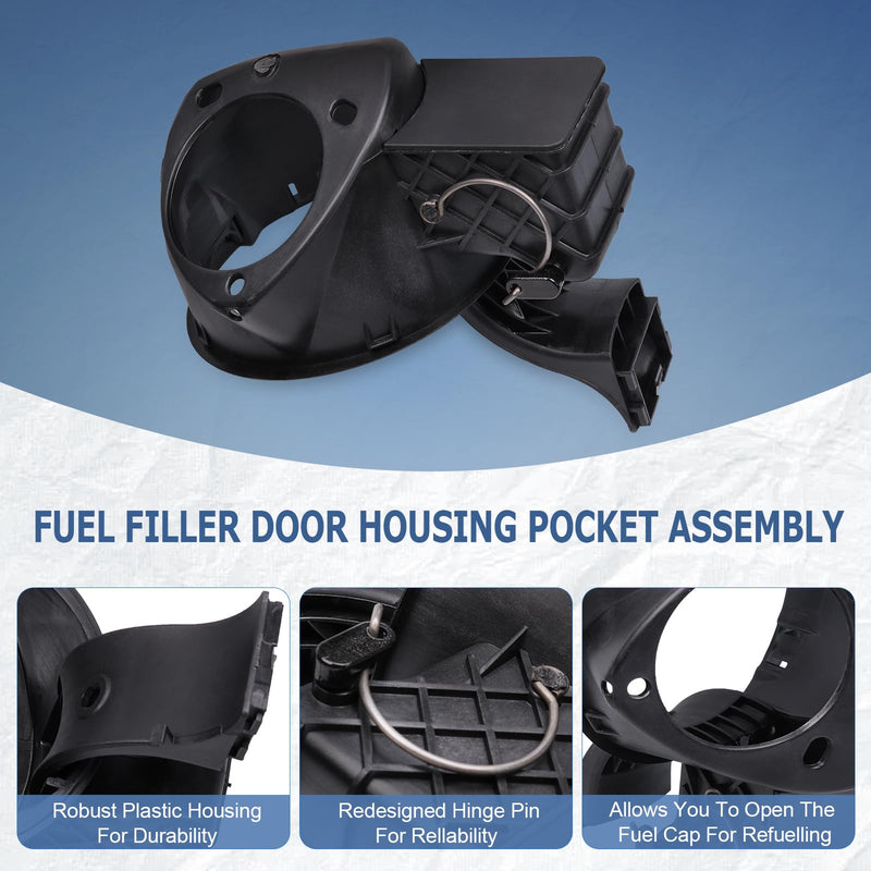 JDMSPEED New Fuel Filler Gas Cap Door Lid Housing 4L3Z9927936BA Replacement For Ford F-150 2004-2008