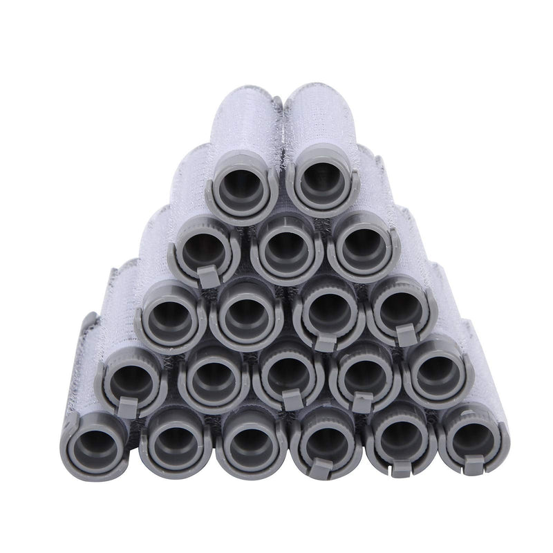Plush Hair Perm Rods, Perm Curlers 20Pcs, No Damage Hair Curlers, Root Perm Rods For Styling, Plastic Fluffy Perming Rod Rollers For Long Short (Grey) Grey