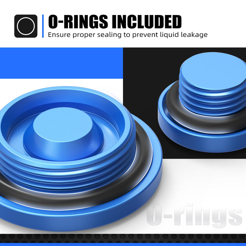 NICECNC Aluminum Engine Crankcase Cover Plugs Kit Compatible with Yamaha YZ450F 2006-2009 YFZ450 2004-2009 YFZ450 2012-2013 WR250F 2003-2014 WR450F 2003-2015