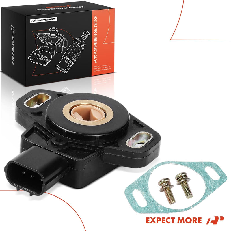 A-Premium TPS Throttle Position Sensor Compatible with Honda Civic 2001 2002 2003 2004 2005, L4 1.7L - Replace# 16400PLRA51, 16400PLRA52