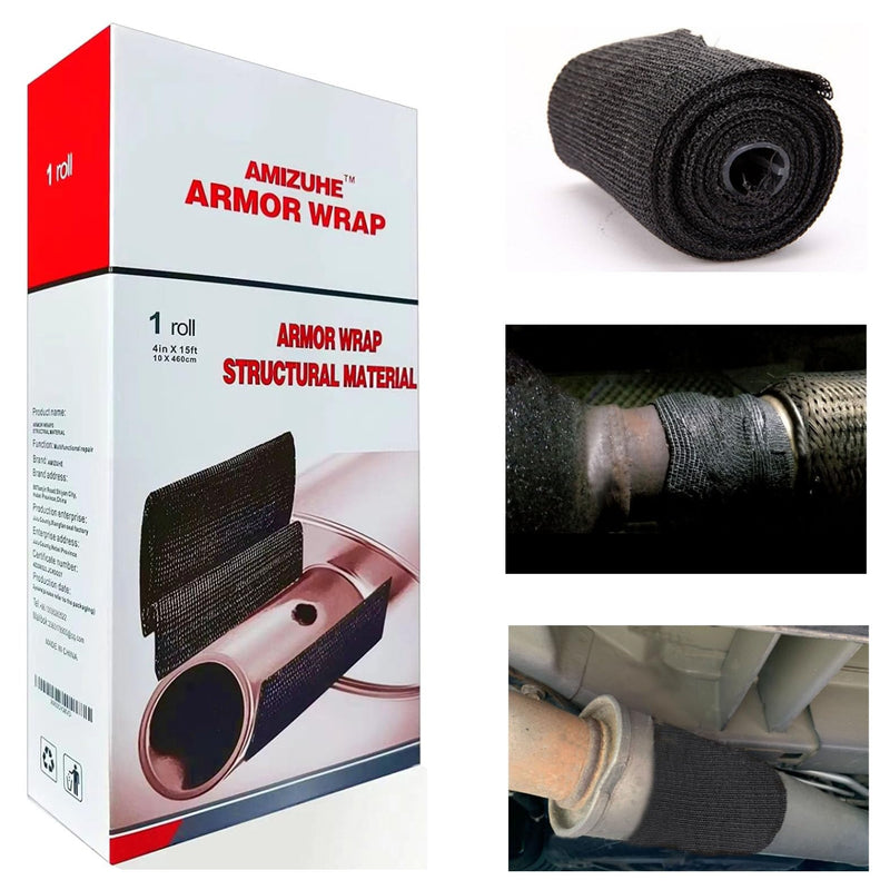 Fiberglass Repair Kit Automotive Exhaust Pipe Repair Wrap 4" X 15ft (1 Roll)
