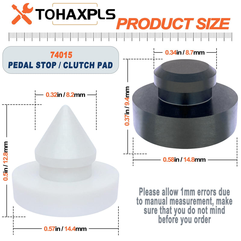 74015 Brake Pedal Accelerator Stop Pad, Car Truck Auto Brake Pedal Pad Part Compatible with 46904-SM4-300 46505-SA5-000 46904SM4300 46505SA5000 etc 2 Pack