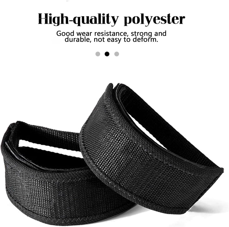 Medsuo 1 Pair Bike Pedal Strap Toe Clips Straps Tape Adjustable Anti-Slip Double Adhesive Bicycle Feet Straps - Black