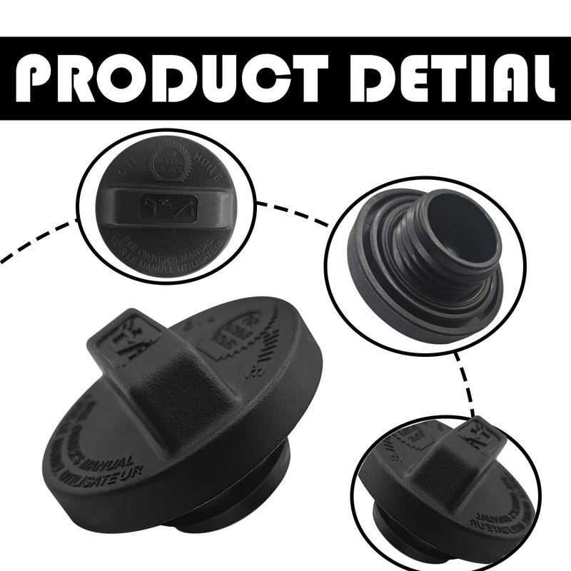 Engine Oil Filler Cap, Compatible With 2003-2018 Acur MDX, 2002-2011 Honda CRV, 2003-2019 Civic Pilot Accord CR-V, 2015-2019 Fit, 2004-2014 Acur TL, 2004-2019 Odyssey, 15610-P5G-000