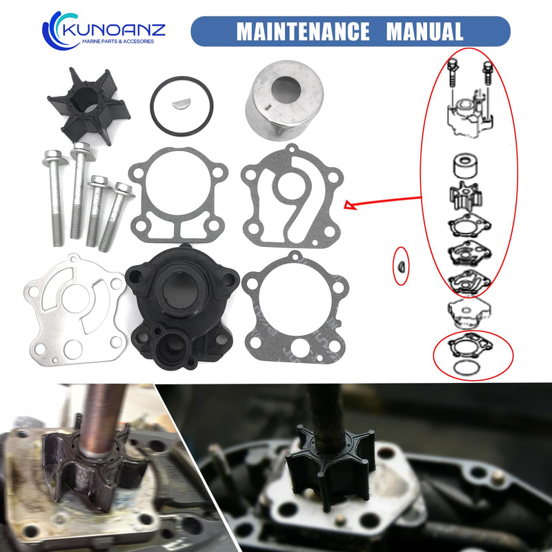 692-W0078-02-00,692-W0078-01-00,692-W0078-A0-00,692-W0078-00-00 Water Pump Impeller Repair Kit For Yamaha 60 70 75 85 90 HP 2-Stroke Outboard Sierra 18-3370 18-3371 60HP 70HP 75HP 85HP 90HP 1984-2009 60 70 75 85 90(Housing)