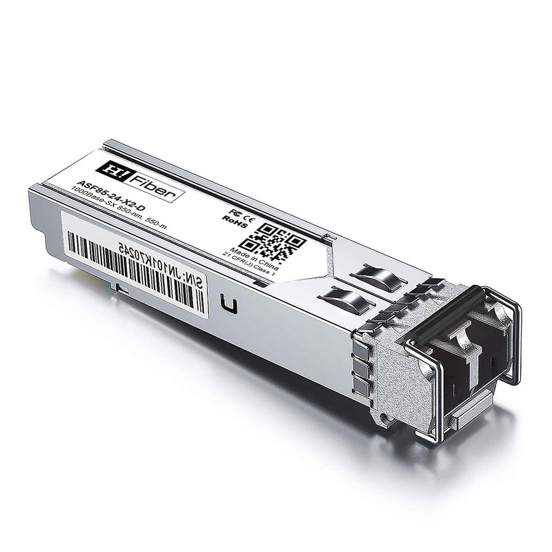 2 Pack of SFP Transceiver Multimode Gigabit Mini-GBIC Module Bundle with 1meter OM3 LC to LC Fiber Patch Cable, 1000Base-SX Compatible for HPE ProCurve J4858C