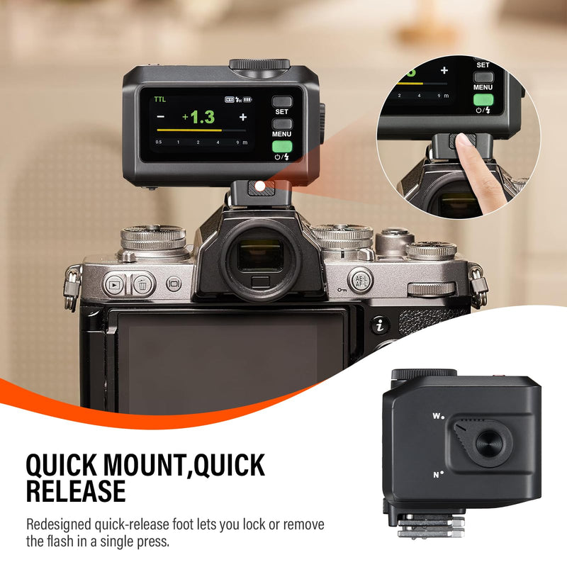 Godox iT30 Pro S Mini TTL Flash for Sony Cameras Godox iT30Pro S- 2.4G Wireless Master & Receiver Trigger Touchscreen, GN15, 1/8000s HSS Speedlite, Built-in Diffuser and Lithium Battery IT30 PRO S (Black)