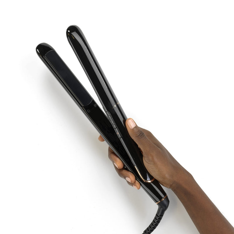 BaByliss Rose Lustre Hair Straighteners – Ceramic Smooth‑Glide Plates for Sleek & Frizz‑Free Styling, 30s Fast Heat‑Up, (180-230°C), Straightening & Smoothing Flat Iron, Worldwide Use, 2515DU Black