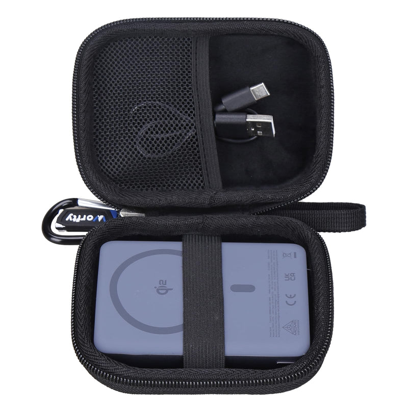 Case for Baseus Picogo Power Bank 0.3" 0.5" Ultra Slim 5000mAh MagSafe Portable Charger- Hard Travel Storage Bag, Box Only (Black) Black