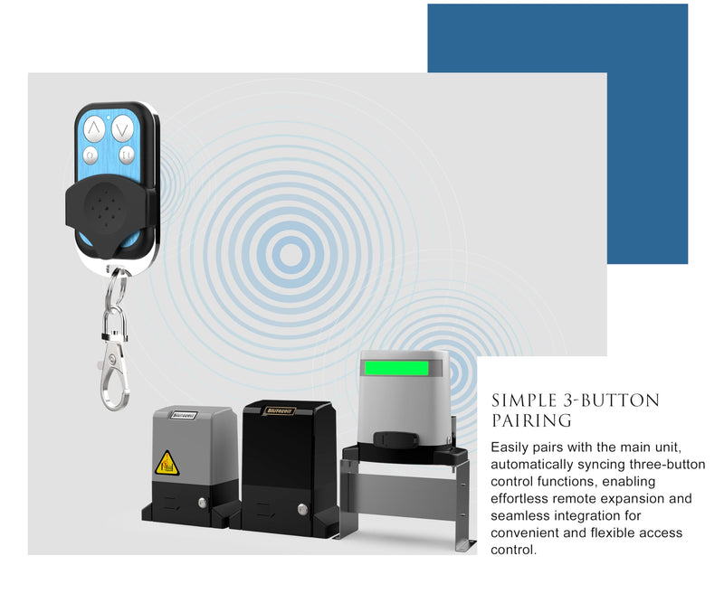 Blütezeit Remote Control for ME-GO & ME-BG Automatic Sliding Gate Opener (32-bit Board), 433MHz Driveway Gate Motor Hardware Accessory 4pcs 32-Bit 4pcs