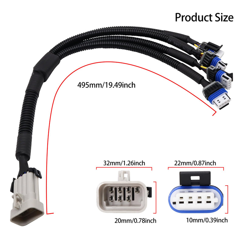 HiSport Ignition Coil Harness Connector Compatible with GM LQ9 LQ4 LS2 LS3 LS7 LSX 4.8 5.3 6.0 6.2 7.0 Truck Relocation Applications 2PCS