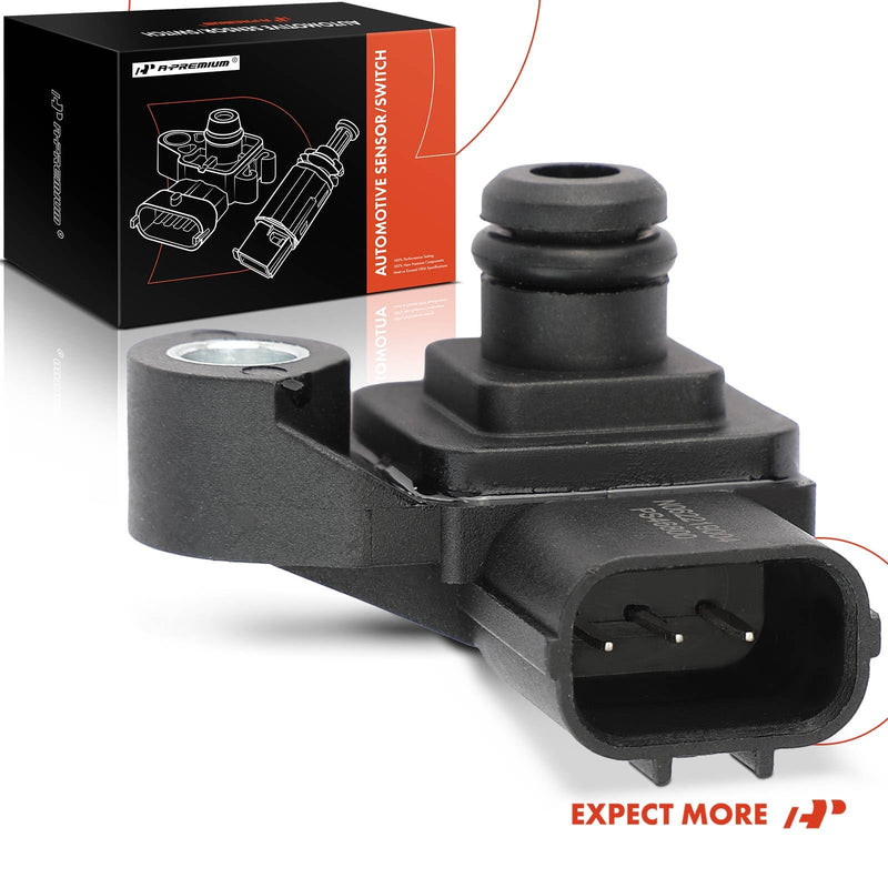 A-Premium Manifold Pressure MAP Sensor [W/ 3Pins] Compatible with Subaru Outback, Forester, BRZ, Crosstrek, Impreza, Legacy, XV Crosstrek & Toyota 4Runner, 86 & Scion FR-S - 2.0L 2.5L 4.0L