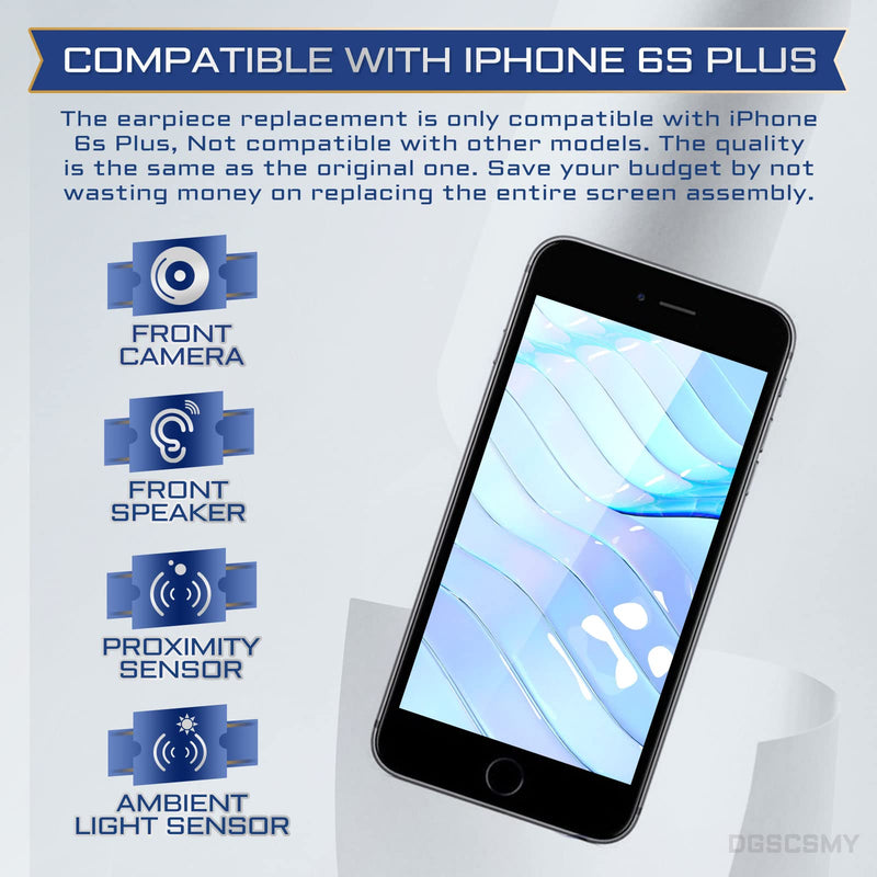 for iPhone 6s plus Front Camera Replacement 5MP 5.5" Repair Kit Earpiece Ear Speaker Replacement Module Part with Ambient Light Sensor Proximity Sensor Flex Cable Connector Fix Tools A1634 A1687 A1699