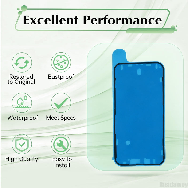for iPhone 16e 5 PCS Screen Waterproof Sticker 6.1 inch LCD | Display Adhesive Waterproof Adhesive Tape Sticker Glue Front Housing Frame Sticker Tape for iPhone16e A3212 A3408 A3409 A3410