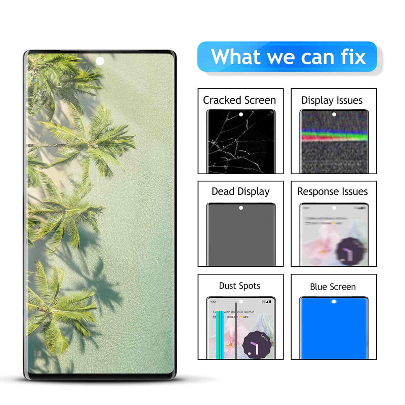 AMOLED for Google Pixel 8 Pro LCD Screen Replacement for Google Pixel 8 Pro LCD Display Touch Screen Display Assembly Repair Kits with Frame GC3VE, G1MNW (Fingerprint Cable Transfer Required)