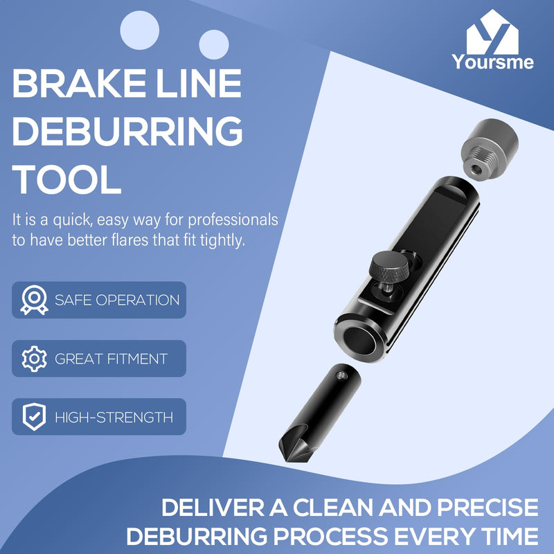 Yoursme LTTR1 Rimming & Deburring Tool for 3/16" to 1/2" Tubing, Outside/Inside Tubing Deburring Tool, Brake Line Deburring Tool, Achieve Optimal Tubing Flaring, Debur Tubing Efficiently