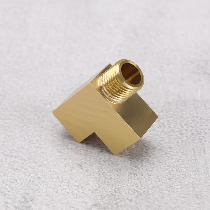 ECSiNG Angle Adapter M10x1 T-Distributor Oil Pressure Sensor Tee Connecter Oil Pressure Gauge Adapter M10x1 Male to 2 M10x1 Female Adapter Brass 1