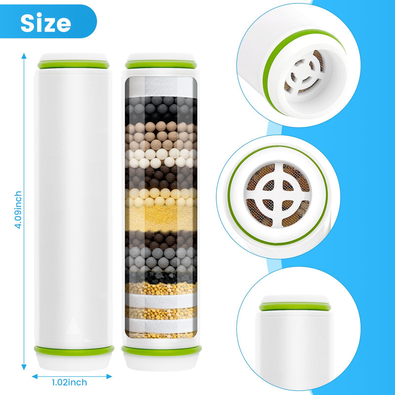 4 Pack Replacement Filters Compatible With PWERAN Handheld Shower Head | Shower Filter For Fitespot,Removes Chlorine