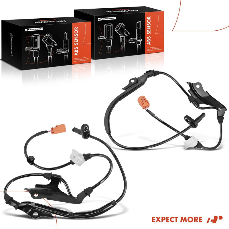 A-Premium Front Left/Right ABS Wheel Speed Sensor Pair Kit for 2003-2007 Honda Accord & 2004-2008 Acura TSX Sedan - Replacement Fits OEM# 57450-SDC-013 57455-SDC-013
