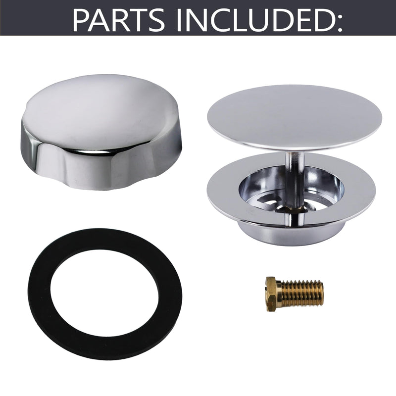 Westbrass A50TE-26 Standard 1-1/2" Replacement Trim for Cable Drive Bath Drain Waste & Overflow Assemblies, Polished Chrome