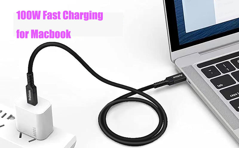 USB4/Thunderbolt 4 Cable 40Gbps 8K Video and 100W Charging Full-Featured USB C Cable Compatible with Thunderbolt 3 for iPhone15 Pro MacBook,External SSD,eGpu,Type C Docking Station (0.8)