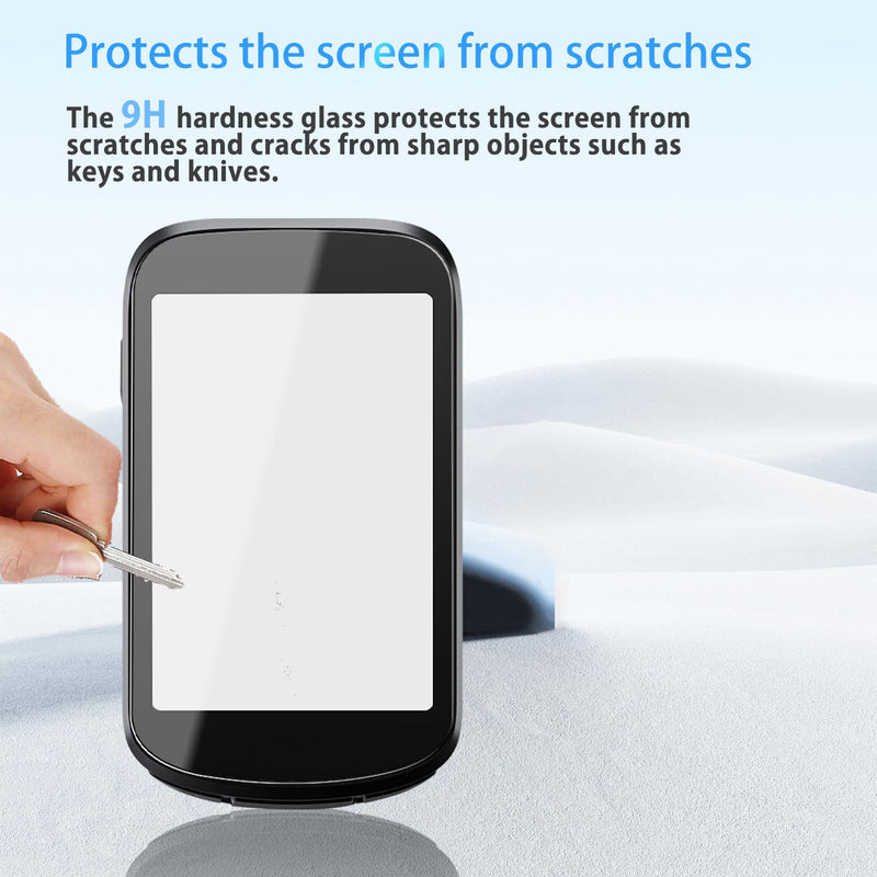 NOUKAJU [3Pack] Screen Protector for iGPSPORT BSC500, HD Tempered Glass,9h Hardness,Scratch,Anti-Fingerprin,Tempered Glass Film Guard for iGPSPORT BSC500 GPS Bike/Cycling Computer