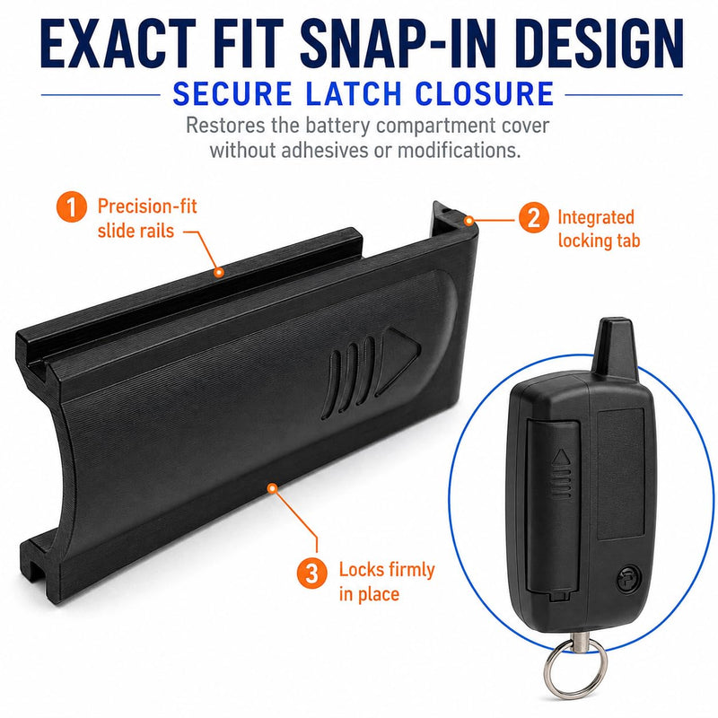 Battery Door Cover for Viper 3305V 7345V Alarm Remote – Snap-Fit Replacement Lid | Secure Latch Closure | Key Fob Back Panel for Car Security Systems
