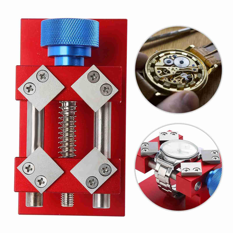 Watch Bezel Opener Removal Professional Watches Repair Tool Workbench Back Case Remover for Watchmaker Watch Repairing (Red)