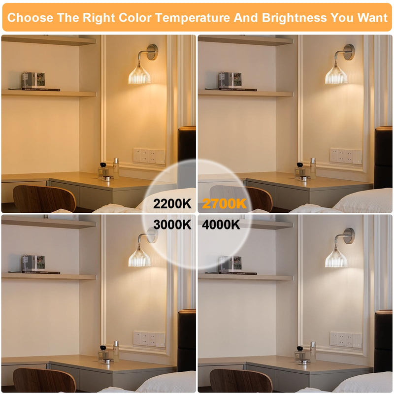 E26 LED Bulb 6W Equivalent 60 watt, Vintage Edison Bulbs, Warm White 2700K Amber E26 Edison Bulb dimmable,Tubular T14 T45 LED Light Bulb, AC120V,500lm,CR90+,Glass,Pack of 4 Amber 6w-2700k 4pcs