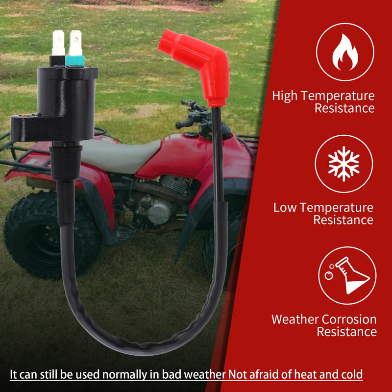 Ignition Coil Pack spark plug Compatible with HONDA Fourtrax 300 TRX300 TRX300FW TRX250EX RECON 250 TRX250TM TRX250TE TRX250X 1988-2018