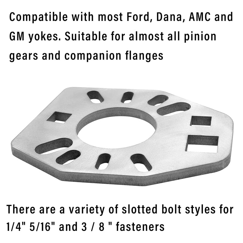 YANWEN Pinion Yoke Wrench Tool -Stainless Steel Extra Strength Puller for Loosening Pinion Flange and Nuts - Extra 1/2" Hole that Fits Most Sockets