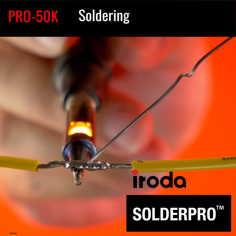 IRODA Wireless Butane Soldering Iron Kit | 4-in-1 Cordless 30-70W Pro Grade | 18s Heat-Up Multi-Function Heat Tool with Case & Tips | Pro-50K