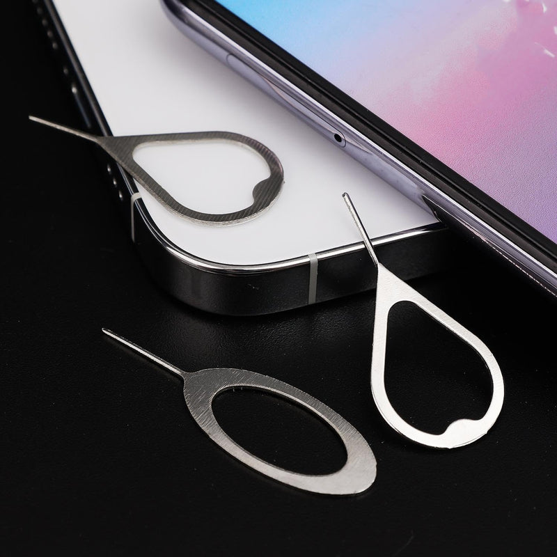 16Pcs Sim Card Removal Tool Set, Sim Ejector Tool Smooth and Burr-Free SD Card Removal Tools Key Cards Tray Ejector Pins for All Cell Phones (Silver)