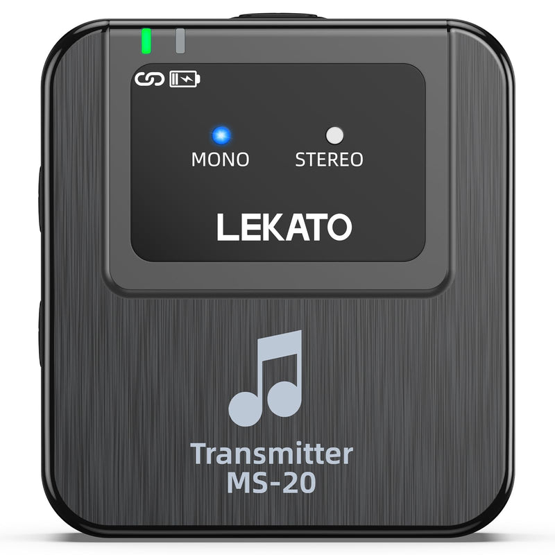 LEKATO Wireless in-Ear Monitor MS-20 Charging, with 1Transmitter, 2.4G IEM System Auto-Pairing, OTG Support, One to More, in-Ear Monitoring for Studio,Live,Singer,Band (1 Transmitter)