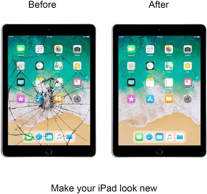 for iPad 9 9th Gen Screen Replacement Digitizer 2021 10.2",for iPad 9th Generation A2602 A2603 A2604 A2605 Digitizer with Home Button, Full Repair Kit[NO Fingerprint Reader] [NO LCD] Black