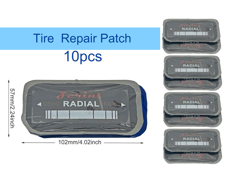 TP-R04 4" x 2 1/4" 1 ply 10 pcs,Radial Repair Patch, Heavy Duty Tire Patches, Tire Puncture Repair Patch for Car Truck Bus Tractor Agricultural Vehicles TP-R04
