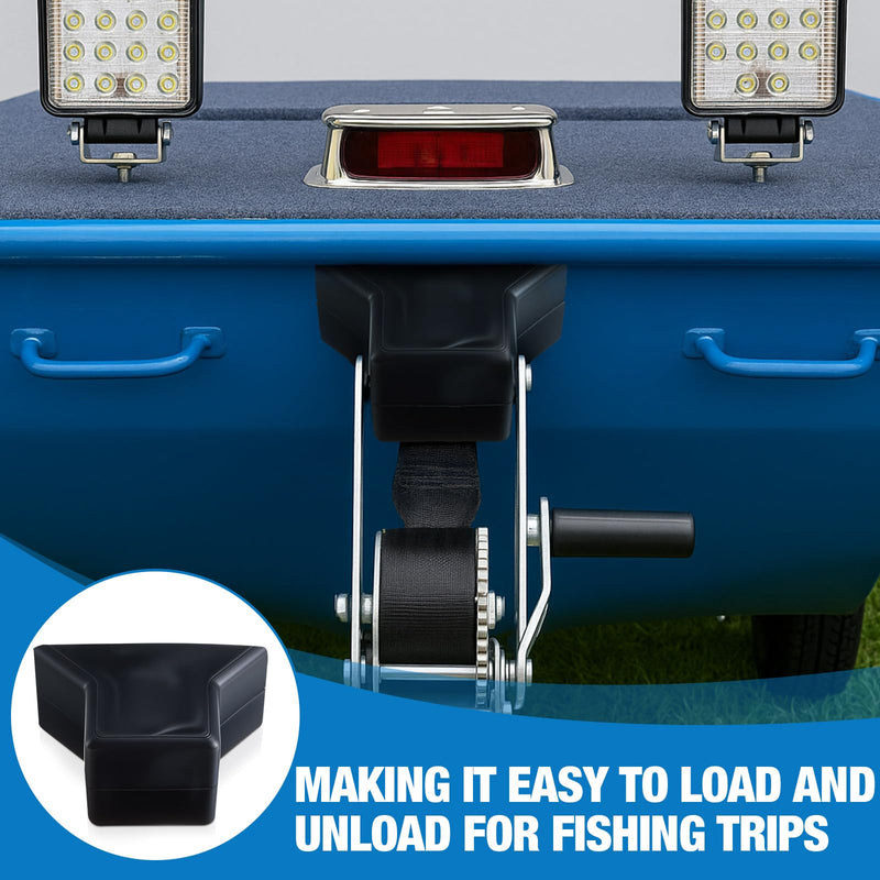 Pangda Boat Trailer Bow Stop Flat Heavy Duty Boat Trailer Natural Rubber Tool Non-marring Rubber Roller for Flat-bottom Boats, Skiffs, and Jon Boats (3 x 3 x 5.5 Inches) 3 x 3 x 5.5 Inches