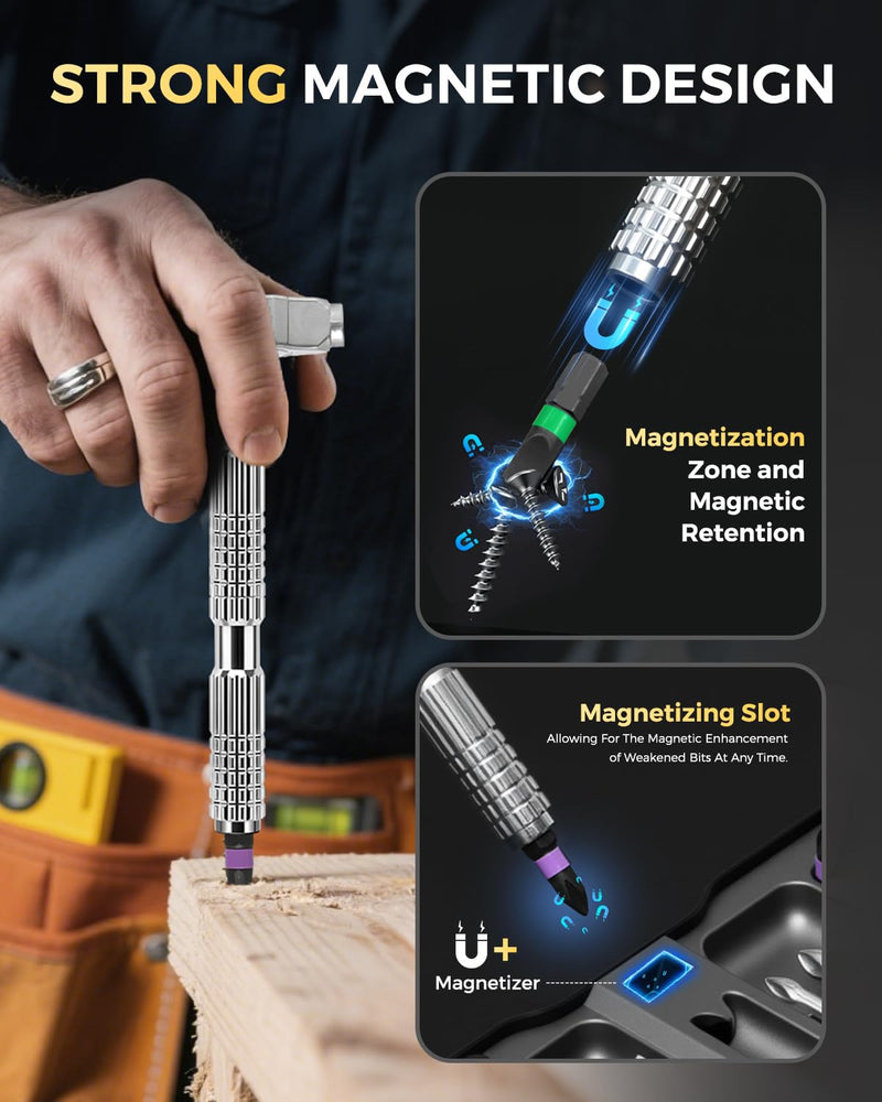 LIFEGOO Ratchet Screwdriver Set: 40 in 1 Magnetic Screwdriver Sets, DIY Combination Flexible Shaft Precision Screwdriver Kit with S2 Steel Bits for Electronics & Furniture Assembly, Bicycle Tools