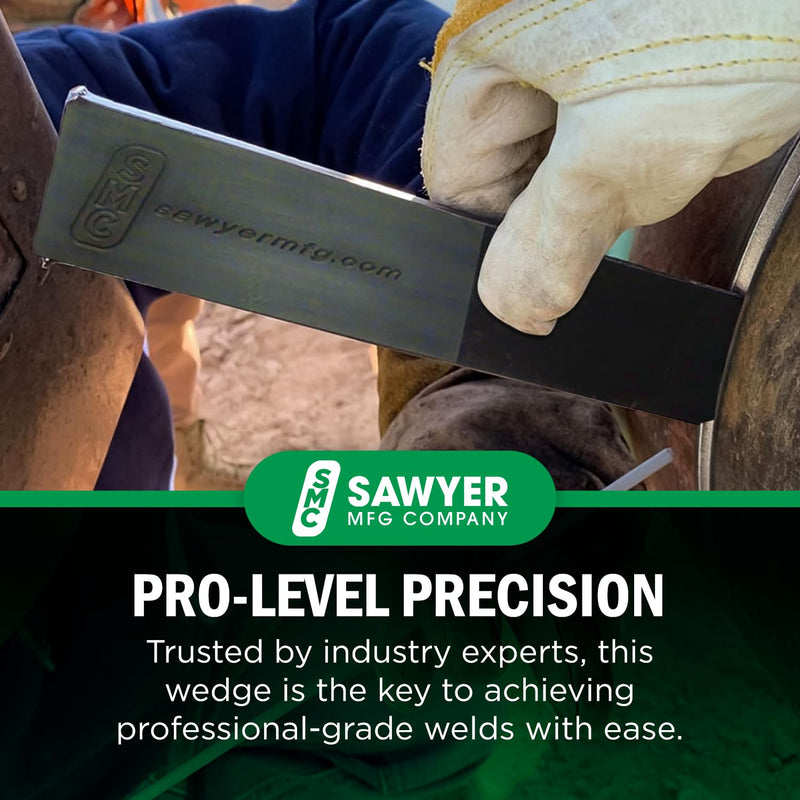 Sawyer Mfg Company 4" Welding Wedge – Precision Steel for Pipe Fitting and Metalwork for Accurate Gap Adjustment, Ideal for Pipefitters, TIG, Ironworkers, Gutter Installation and Metal Spacers – Large
