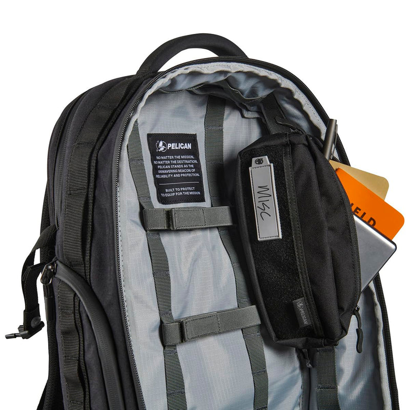 Pelican Aegis EDC Molle Pouch (8" x 4") - for Aegis Backpack and Duffel (Black) | MOLLE EDC Pouch with brushed nylex and zipper for storage, organization and travel