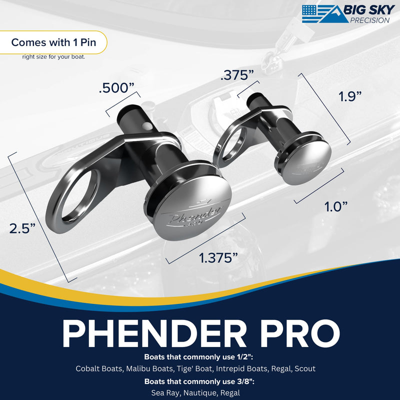 Made in USA | Quick Release Fender Cleats | 316 Stainless Steel | Ultimate Corrosion Resistance | 1/2" and 3/8" | Verify Size Before Ordering | Retrofits and Replacements | Easy to Use | 3/8-Inch Pin