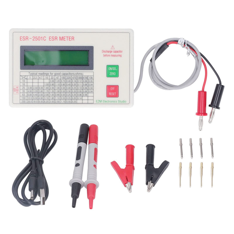 Capacitor Tester, Capacitance Meter LCD Display Meter with Smart Shutdown Function