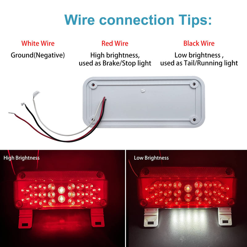 LED Trailer lights, RV Tail Lights LED, RV Brake Lights, Brake Stop Turn Camper Tail Lights with Red Reflex Trailer Tail Lights