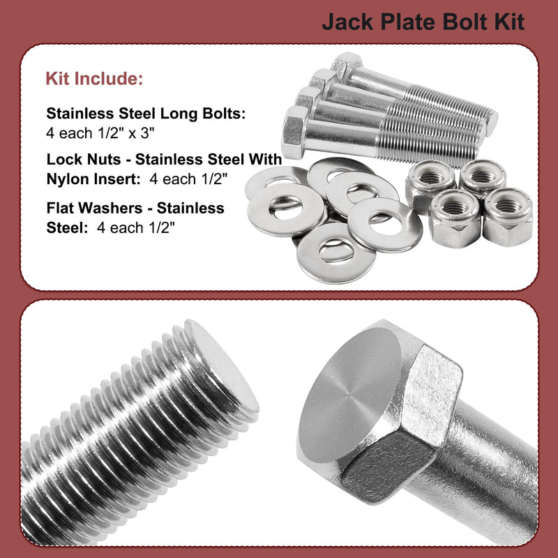 BK-1-DP Jack Plate Bolt Kit,Replace OEM BK1DP,BK-1-DP,02-1729