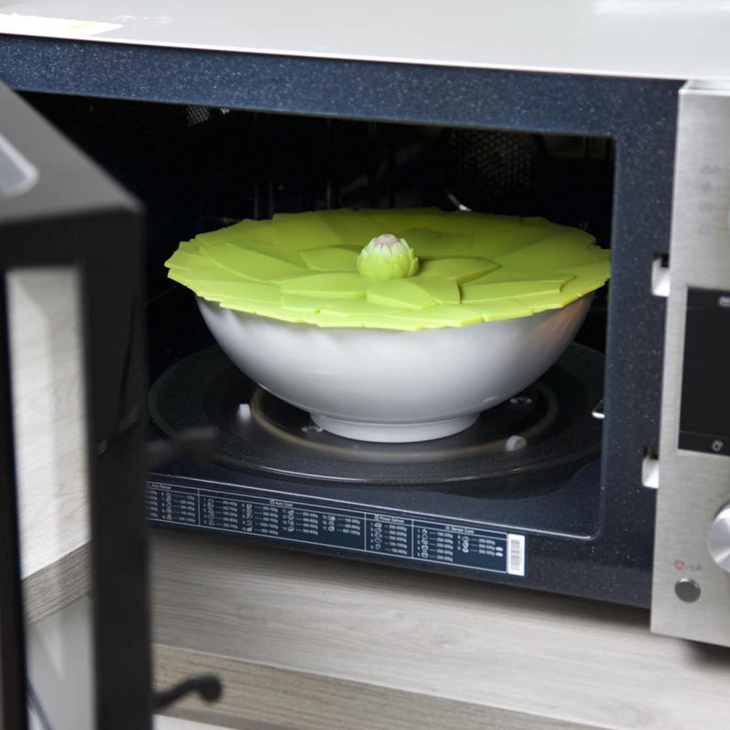 Charles Viancin - Artichoke Silicone Lid for Food Storage and Cooking - 11''/28cm - Airtight Seal on Any Smooth Rim Surface - BPA-Free - Oven, Microwave, Freezer, Stovetop and Dishwasher Safe