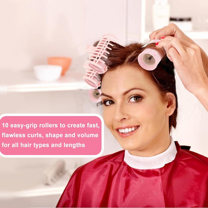 Heated Rollers for Short Hair, Hot Rollers for Medium Length and Long Hair | 10pcs Electric Heated Curlers with Clips for Hairdresser Salon/Barber Or Home Use Diy Hair Styling Tools