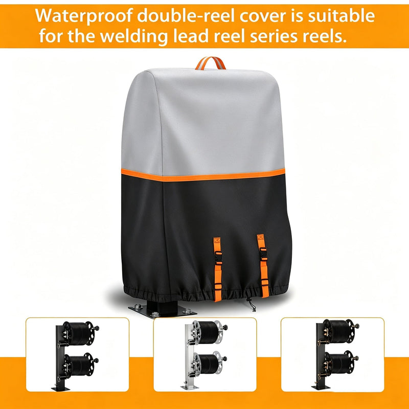 Welding Lead Reel Cover – Double Welding Cable Reel Protective Cover Bag – Fits Reelcraft – Compatible with Welding Trailer & Industrial Truck, Heavy Duty Welding Cable Protector